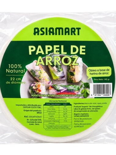 Papel De Arroz Moldeable de 22CM 145GR